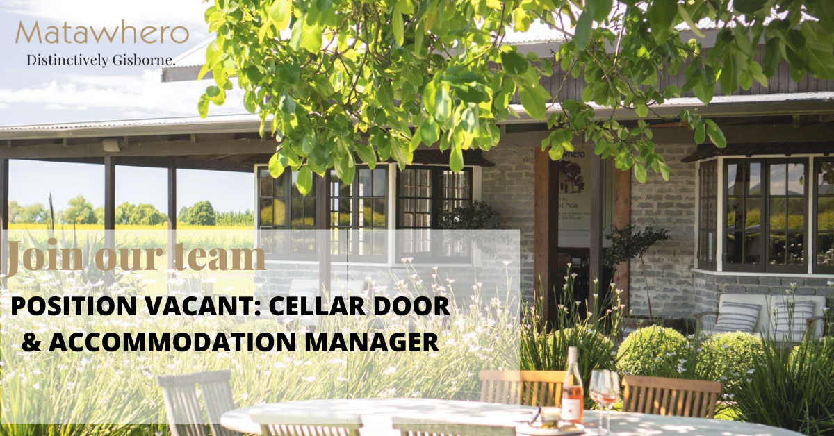 Join Our Team <small> Cellar Door & Accommodation Manager</small>